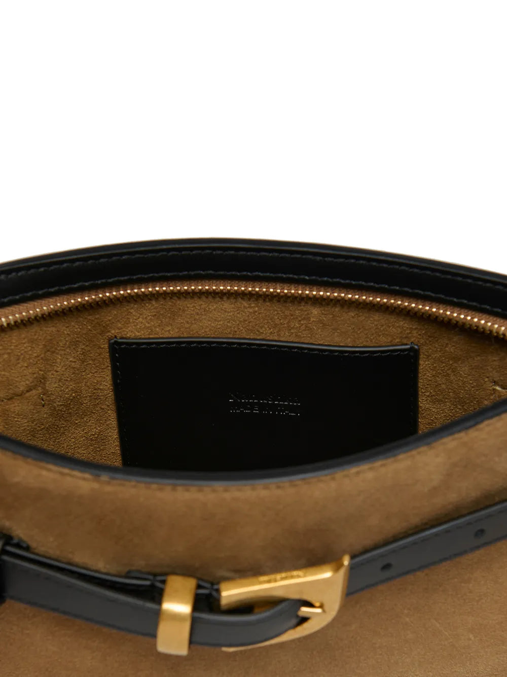 Nanushka Mini Harmonica Buckle Detail Leather Shoulder