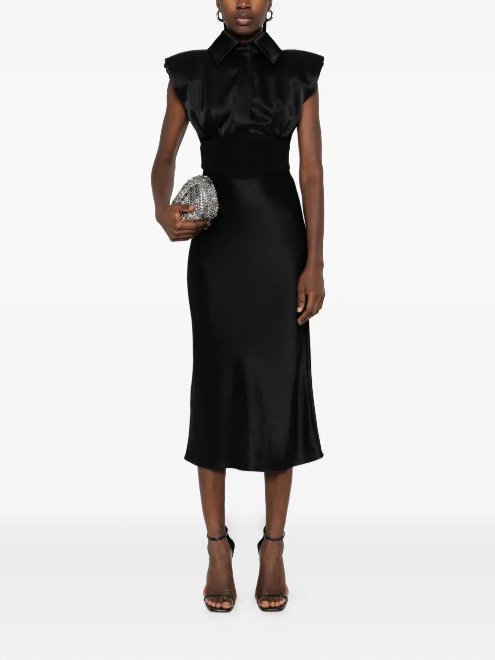 Vestiaire Dun Oiseau Libre Corset Wool Dress