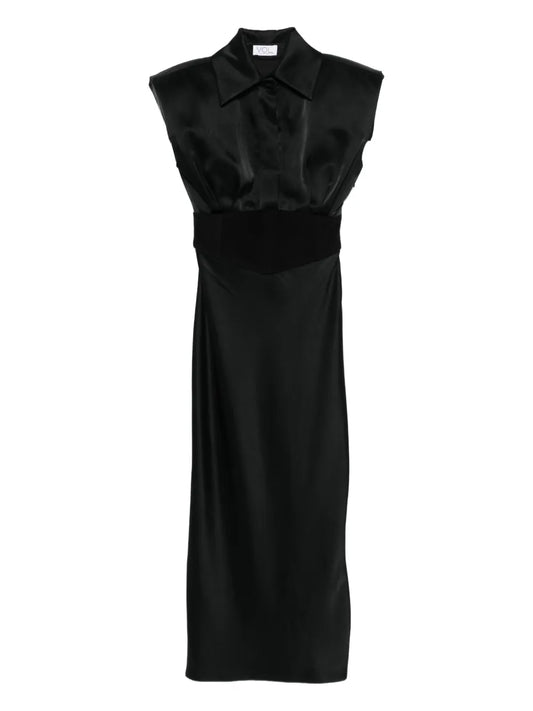 Vestiaire Dun Oiseau Libre Corset Wool Dress