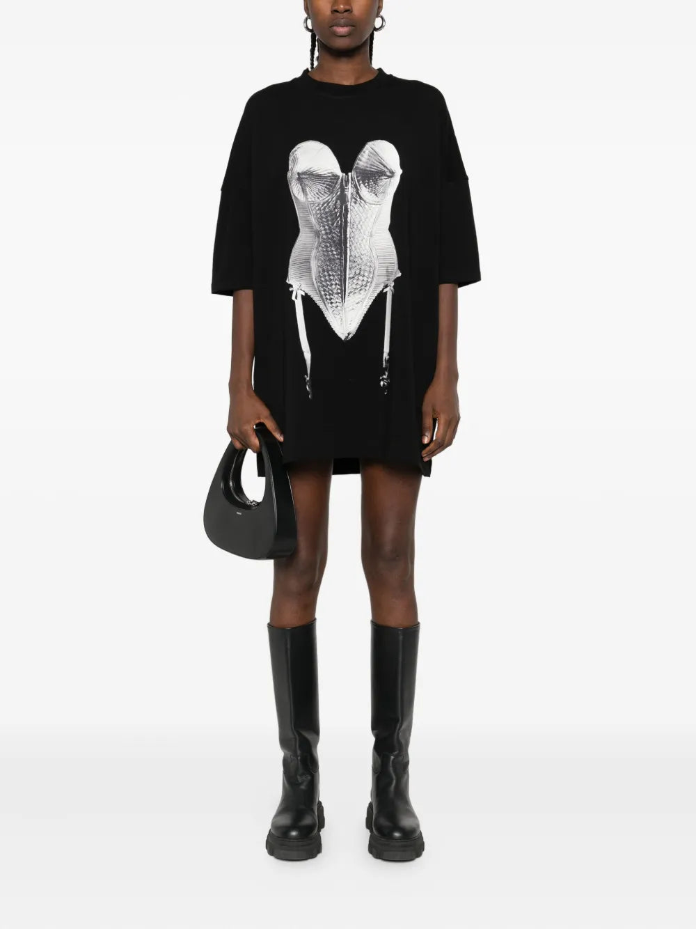 Hamza Madona Printed T Shirt Mini Dress