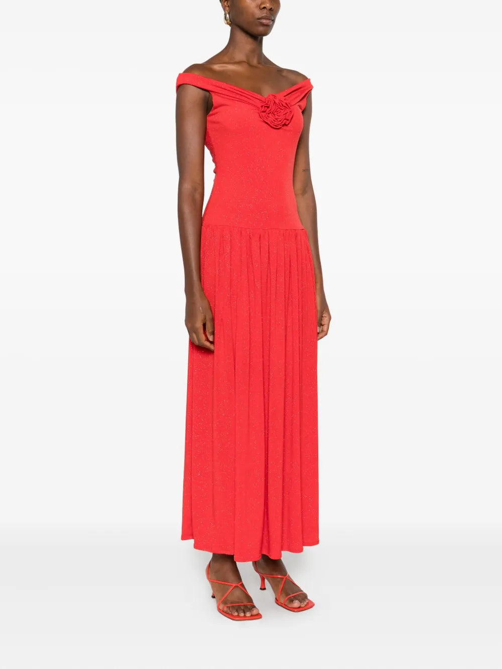 Roserry Rose Embellished Pleated Maxi Dress