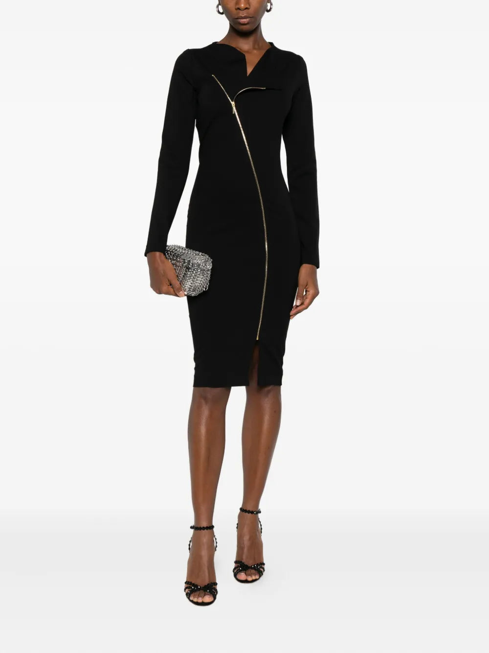 Roserry Chelsea Asymmetric Zip Fastening Midi Dress
