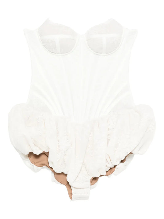 Giuseppe Di Morabito Lace Ruffled Dress