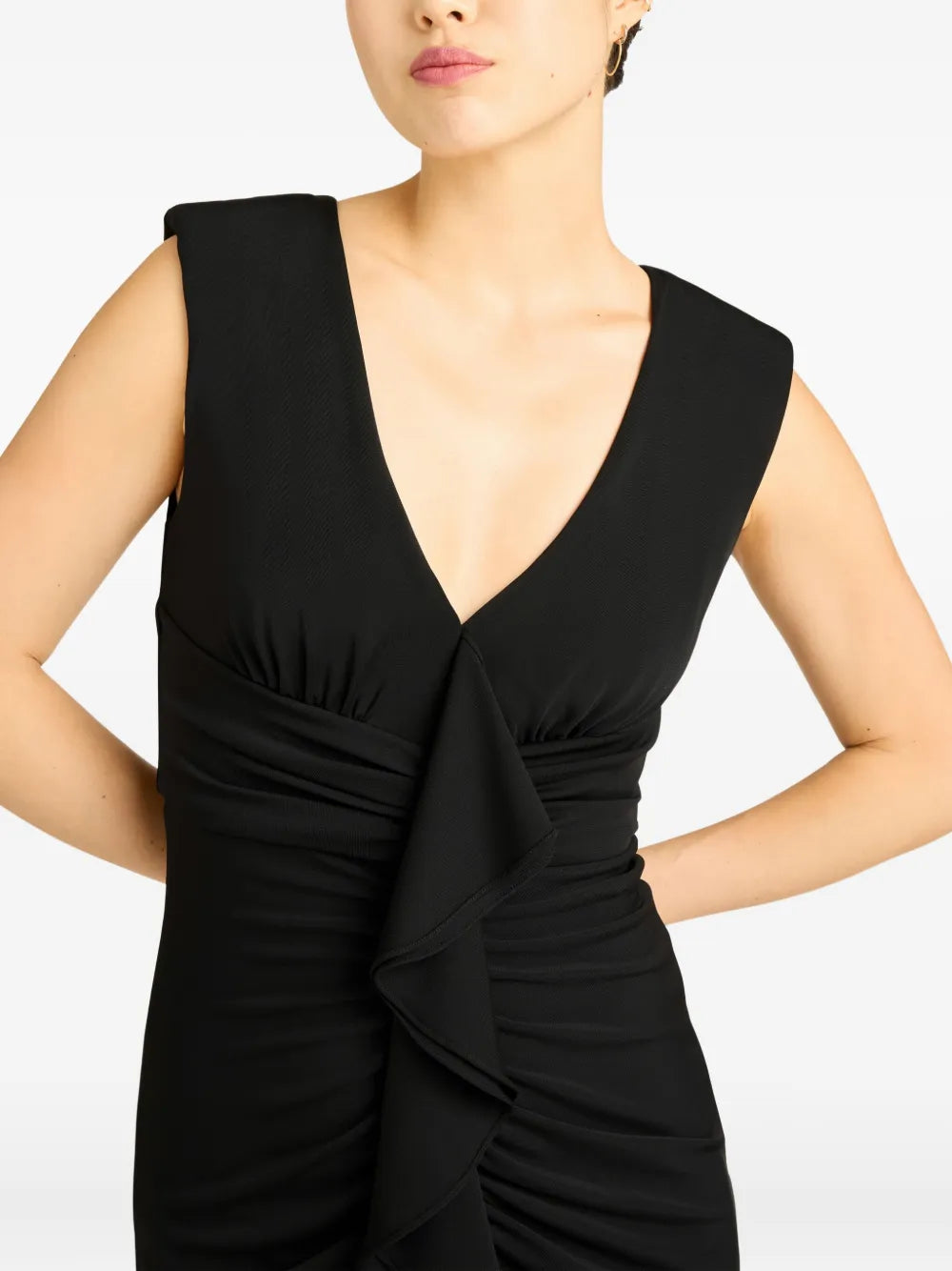 Cinq A Sept Ruched V Neck Dress