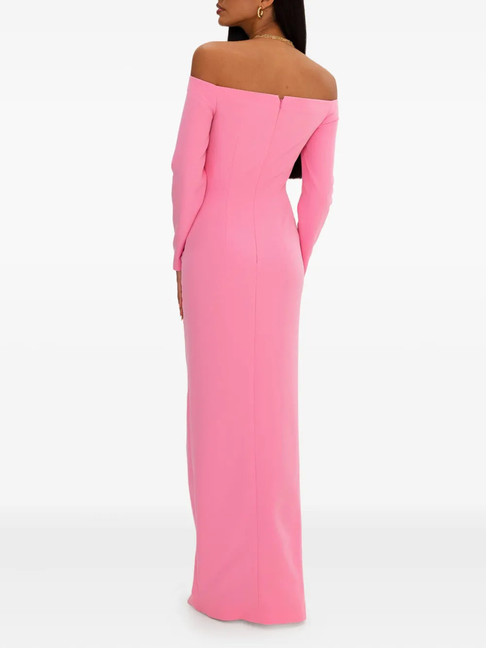 Moos Studio Off Shoulder Ruffle Midi Dress