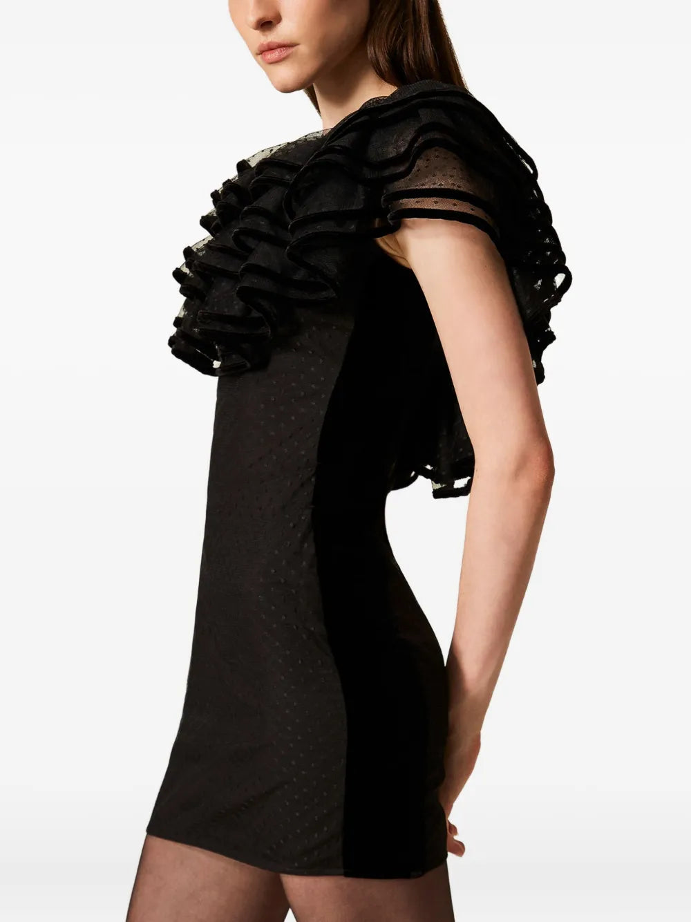 Twinset Ruffled Detail Tulle Dress