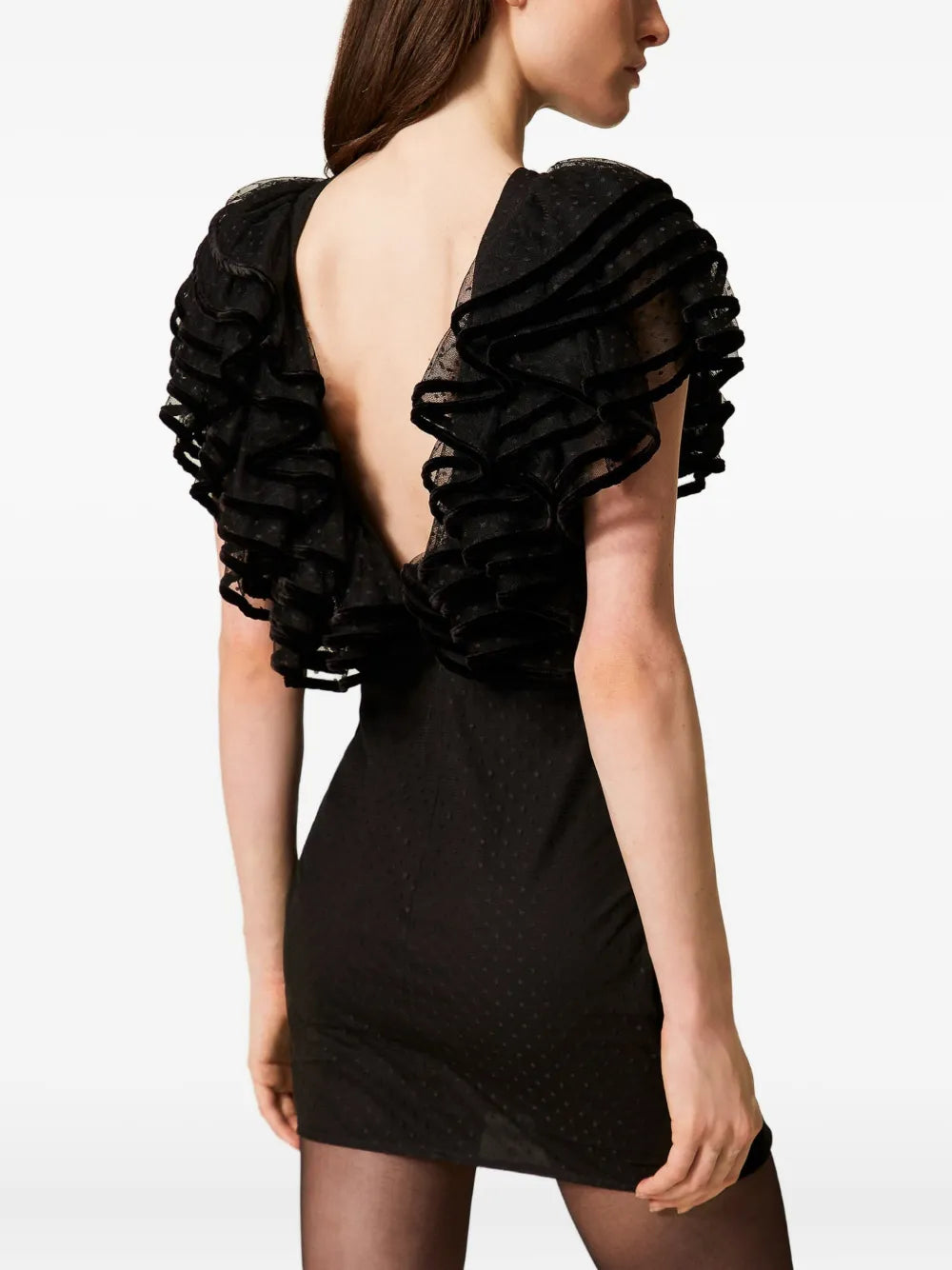 Twinset Ruffled Detail Tulle Dress