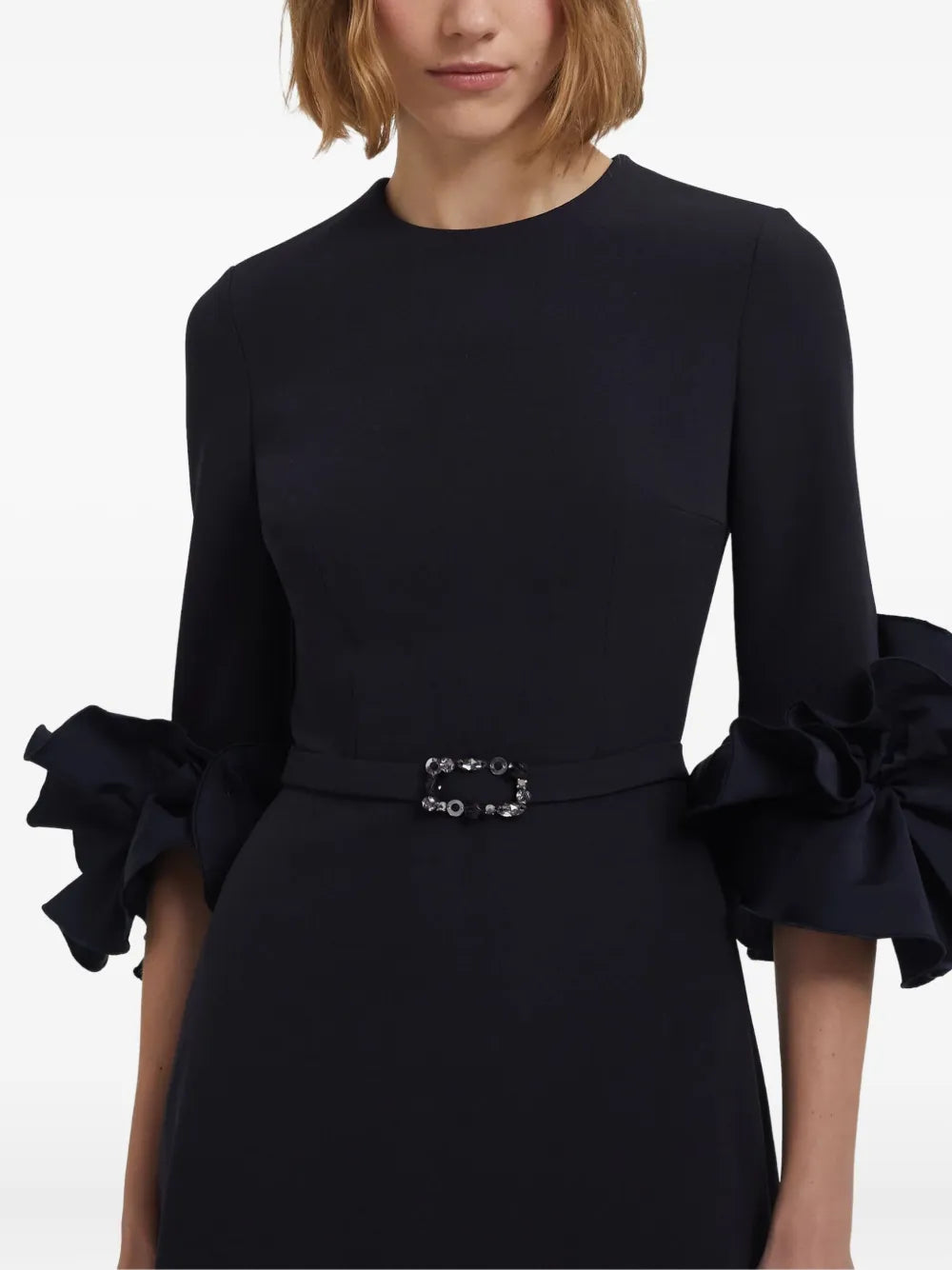 Safiyaa Embellished Ruffle Sleeve Gown