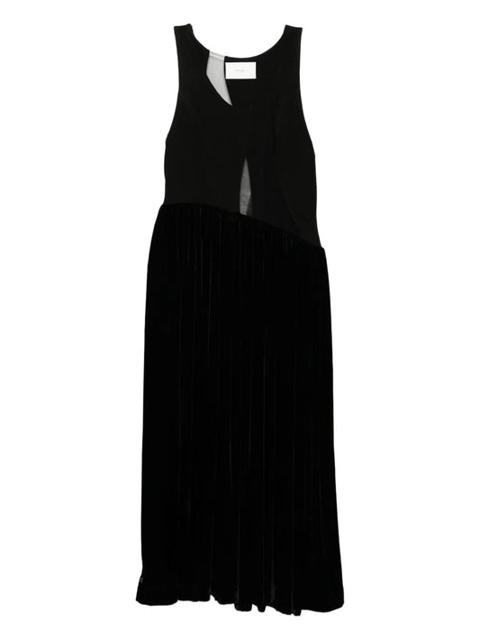 Quetsche Semi Sheer Panelled Dress