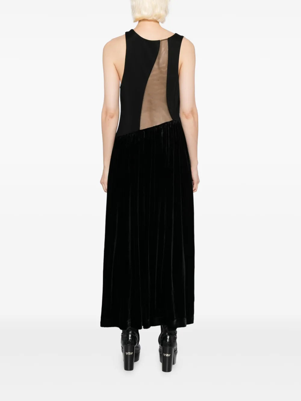 Quetsche Semi Sheer Panelled Dress