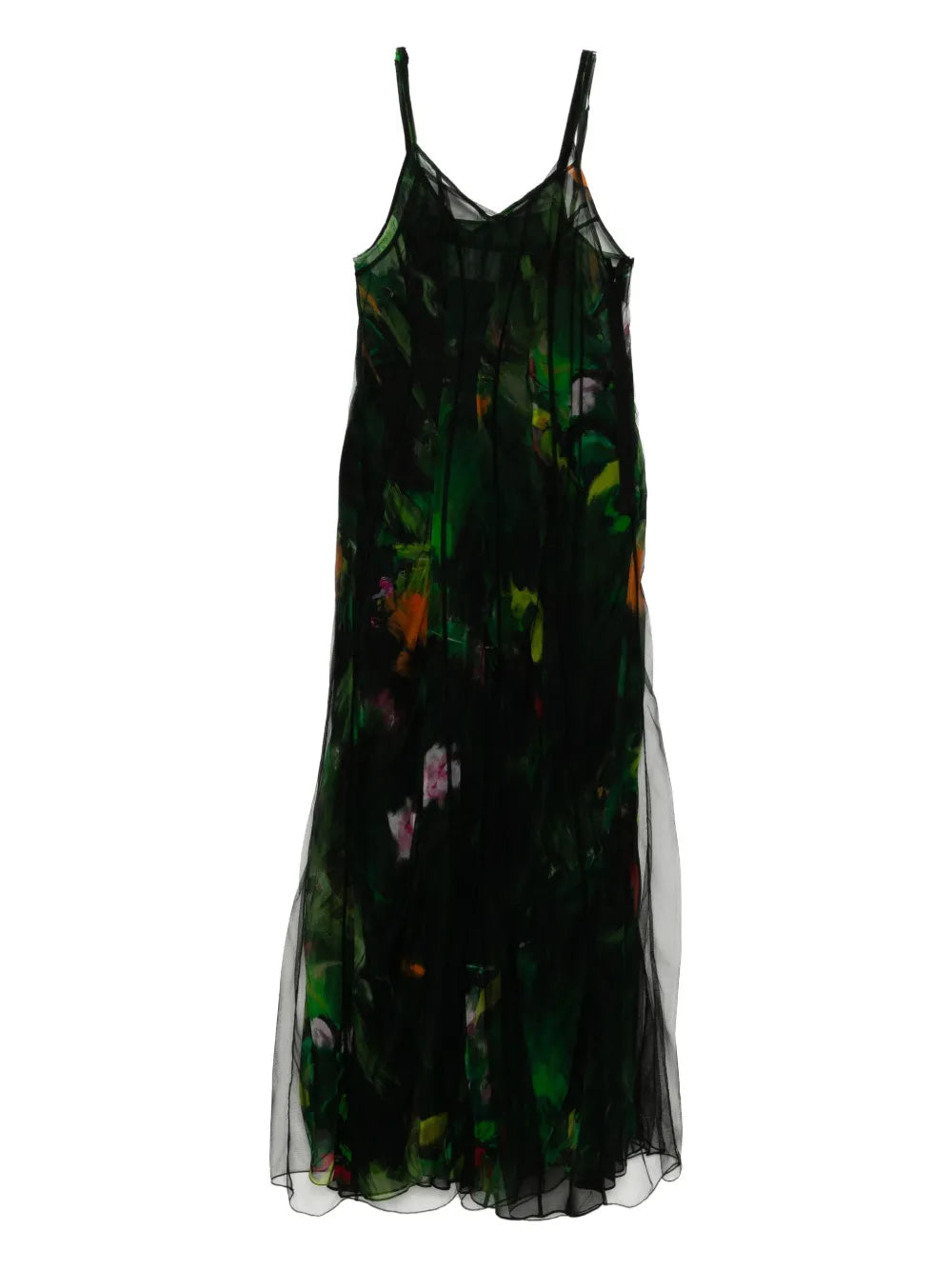Quetsche Floral Print Layered Dress