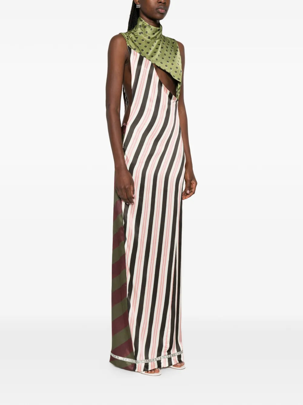 Jean Paul Gaultier Patchwork Sleeveless Maxi Dress