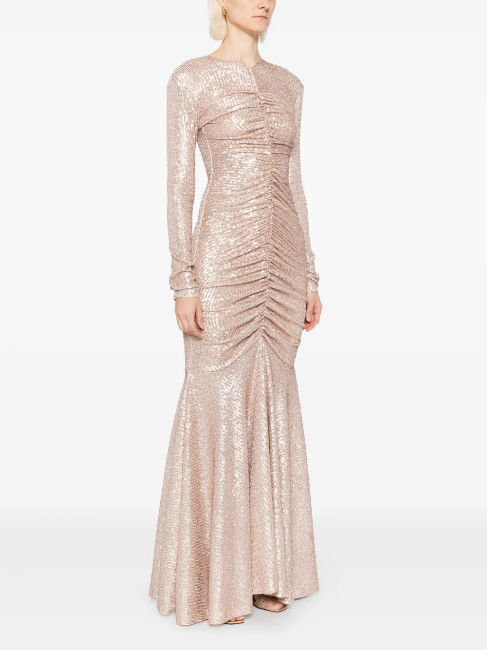 Norma Kamali Ruched Fishtail Gown