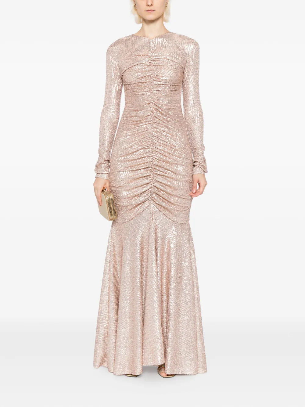 Norma Kamali Ruched Fishtail Gown