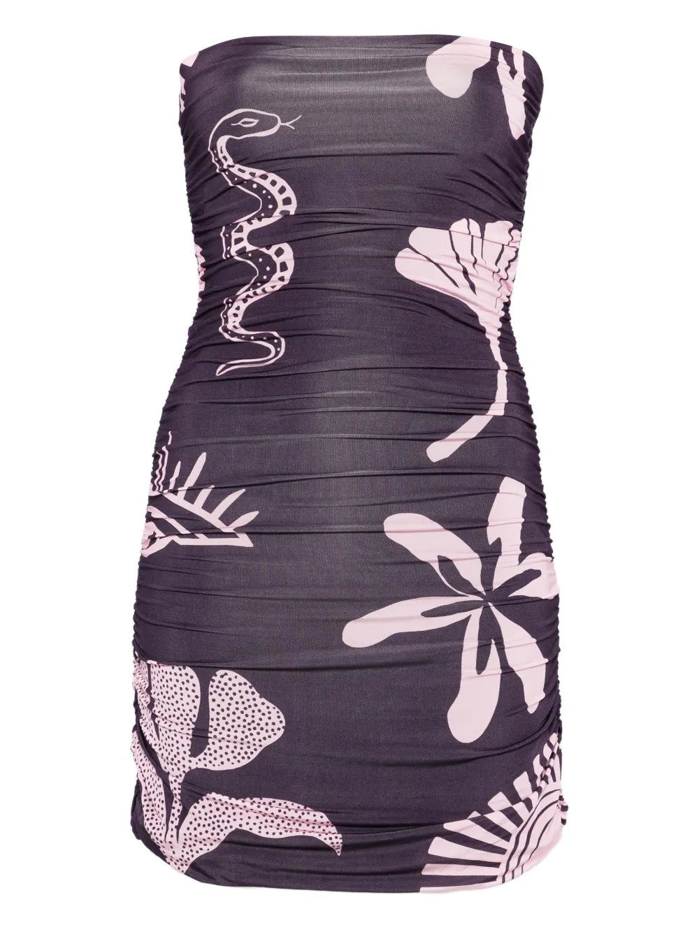 Cala De La Cruz Floral Snake Print Dress