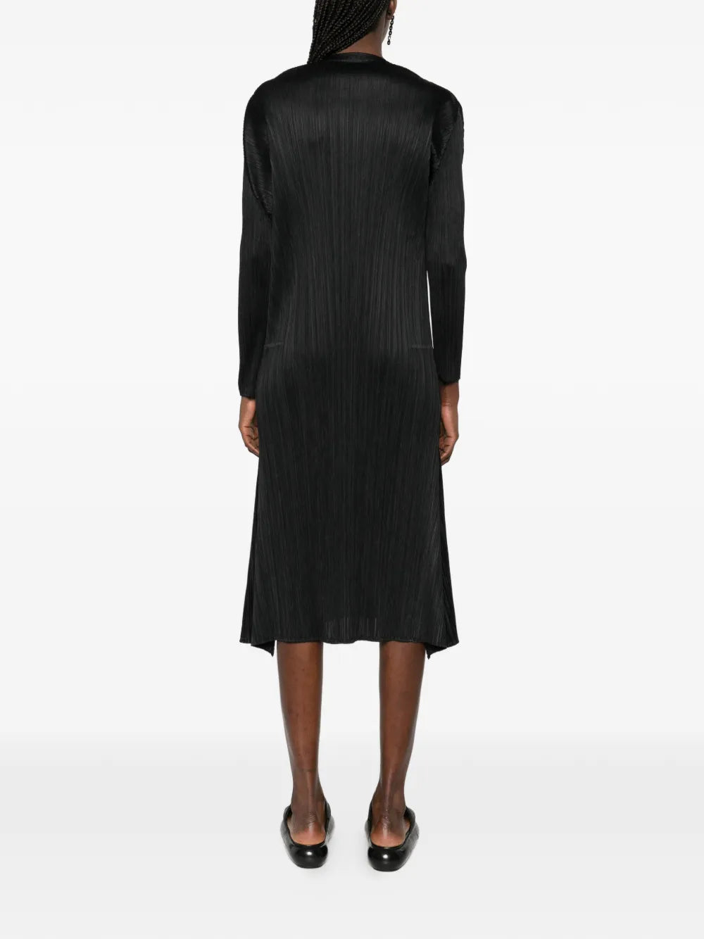 Pleats Please Issey Miyake Ole High Neck A Line Midi Dress