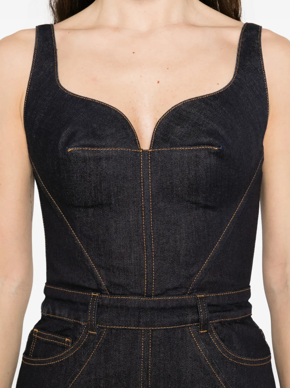 Givenchy Pocket Denim Midi Dress
