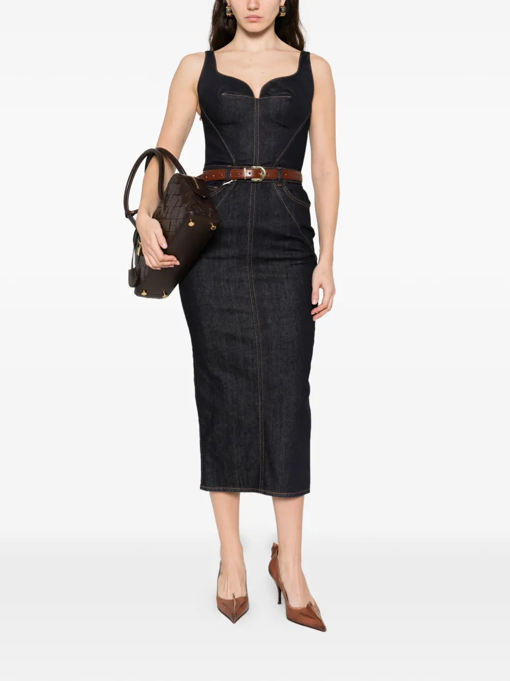 Givenchy Pocket Denim Midi Dress