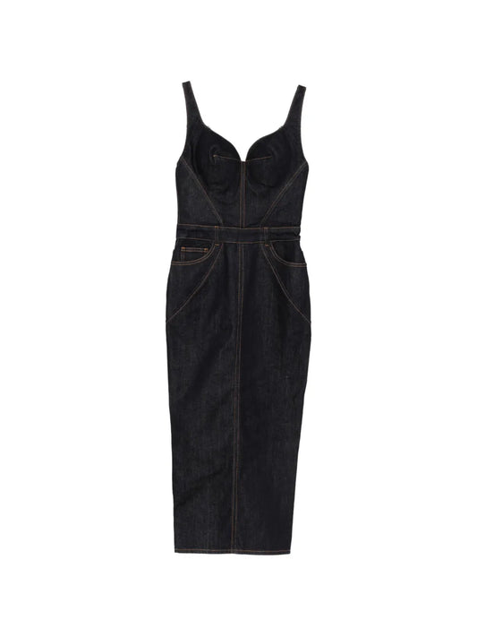 Givenchy Pocket Denim Midi Dress