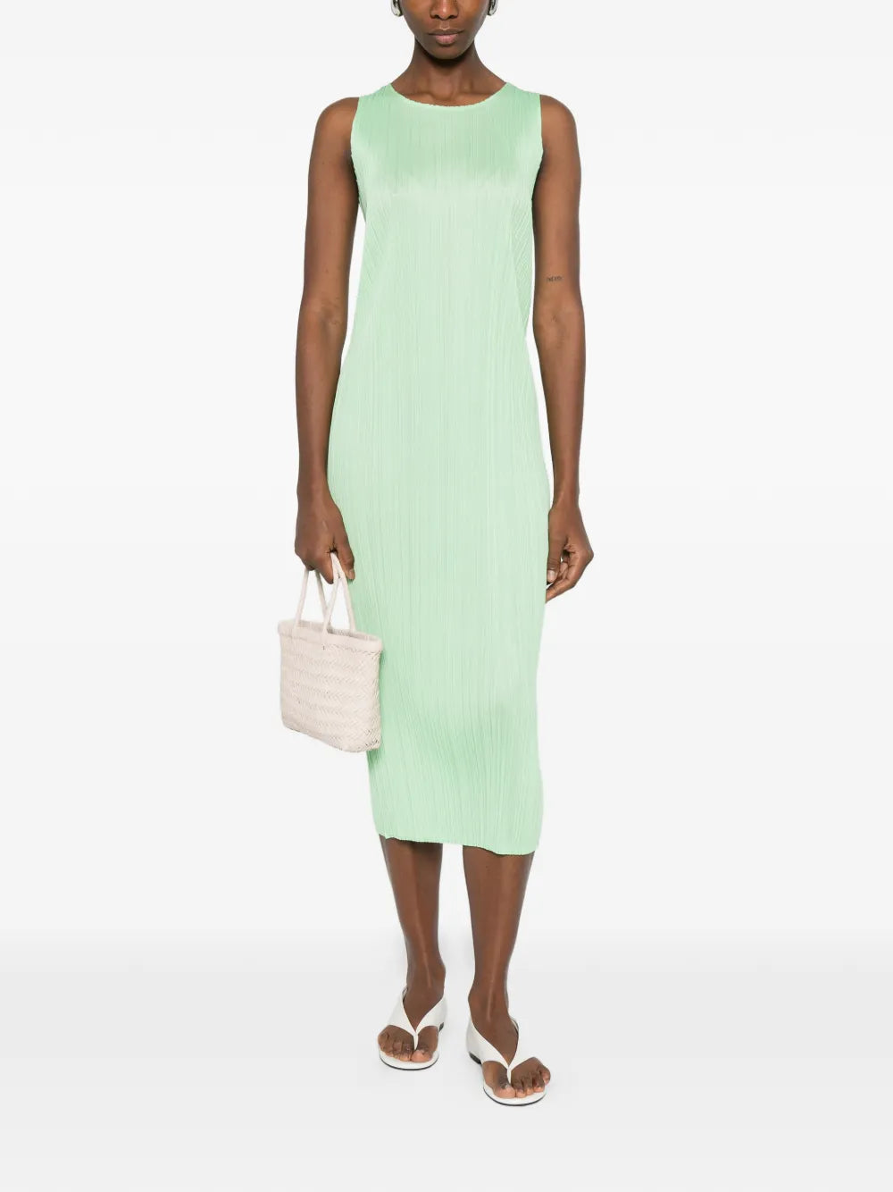 Pleats Please Issey Miyake Pleated Sleeveless Dress