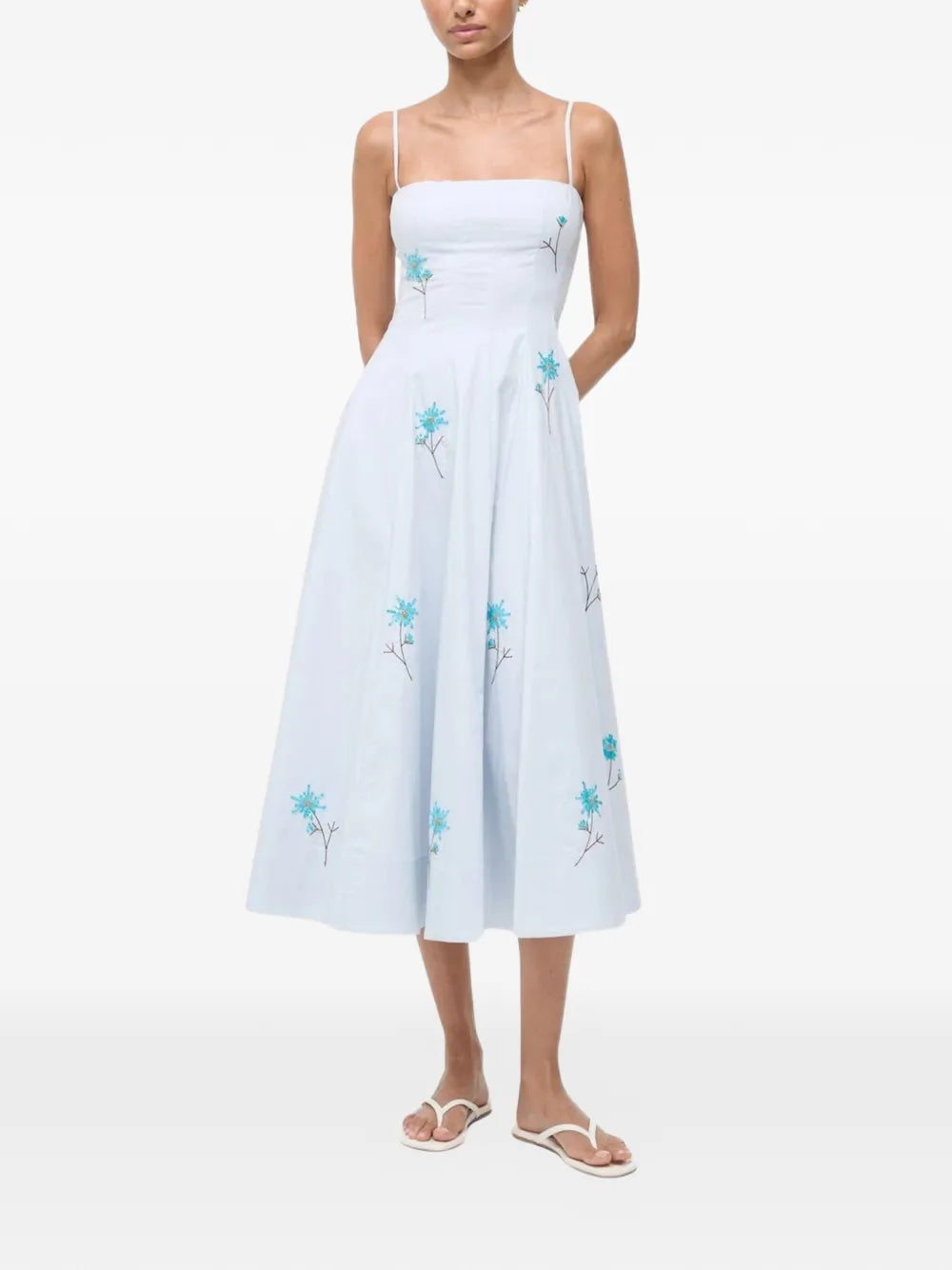 Staud Wylie Floral Midi Dress