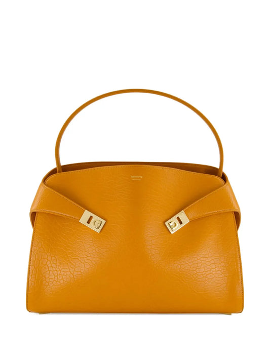 Ferragamo Medium Hug Maxi Grain Leather Shoulder Bag
