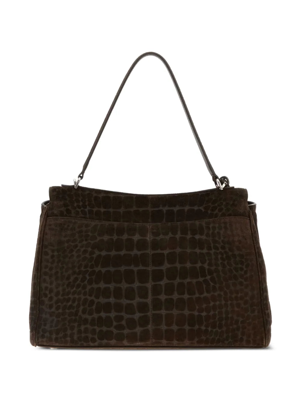 Balenciaga Medium Rodeo Crocodile Embossed Top Handle Shoulder Bag