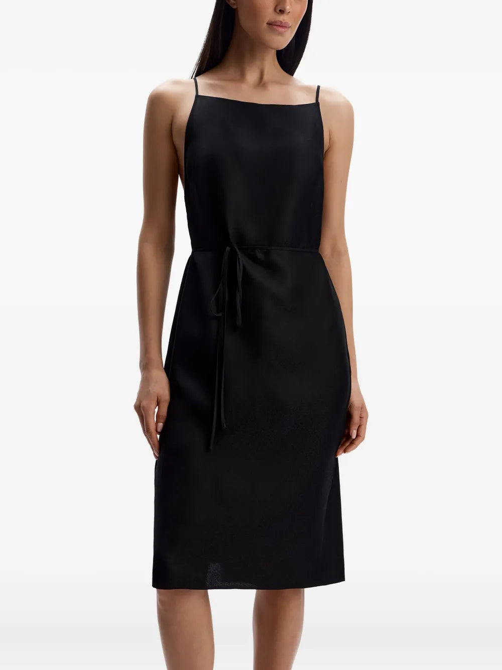 12 Storeez Open Back Tied Waist Dress