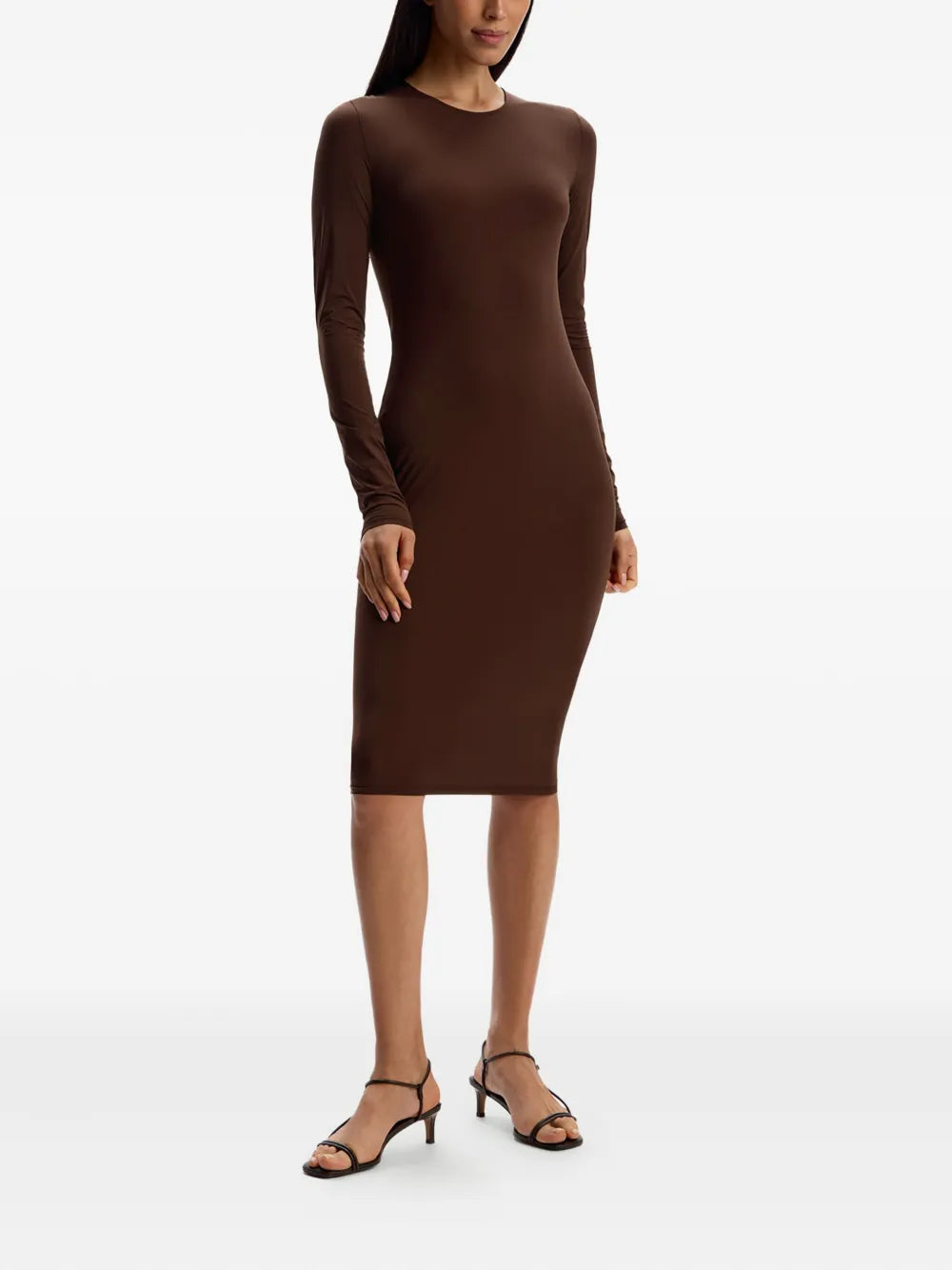 12 Storeez Long Sleeve Midi Dress