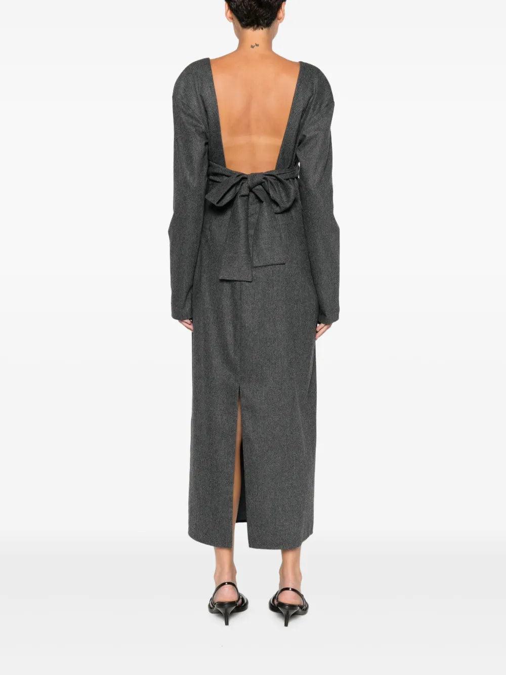 Khaite Cross Neck Wrap Dress