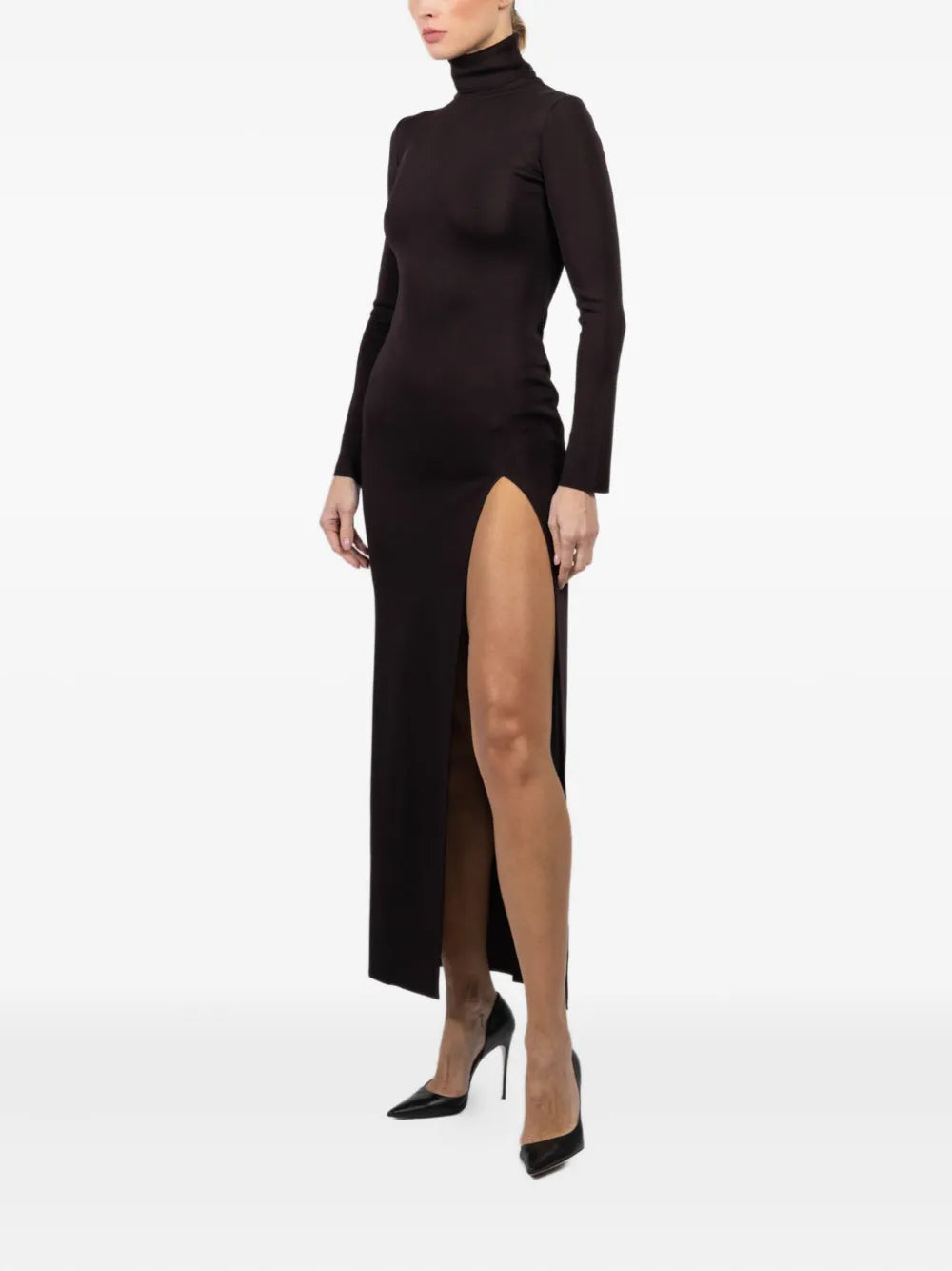 La Galpa Turtleneck Side Split Dress