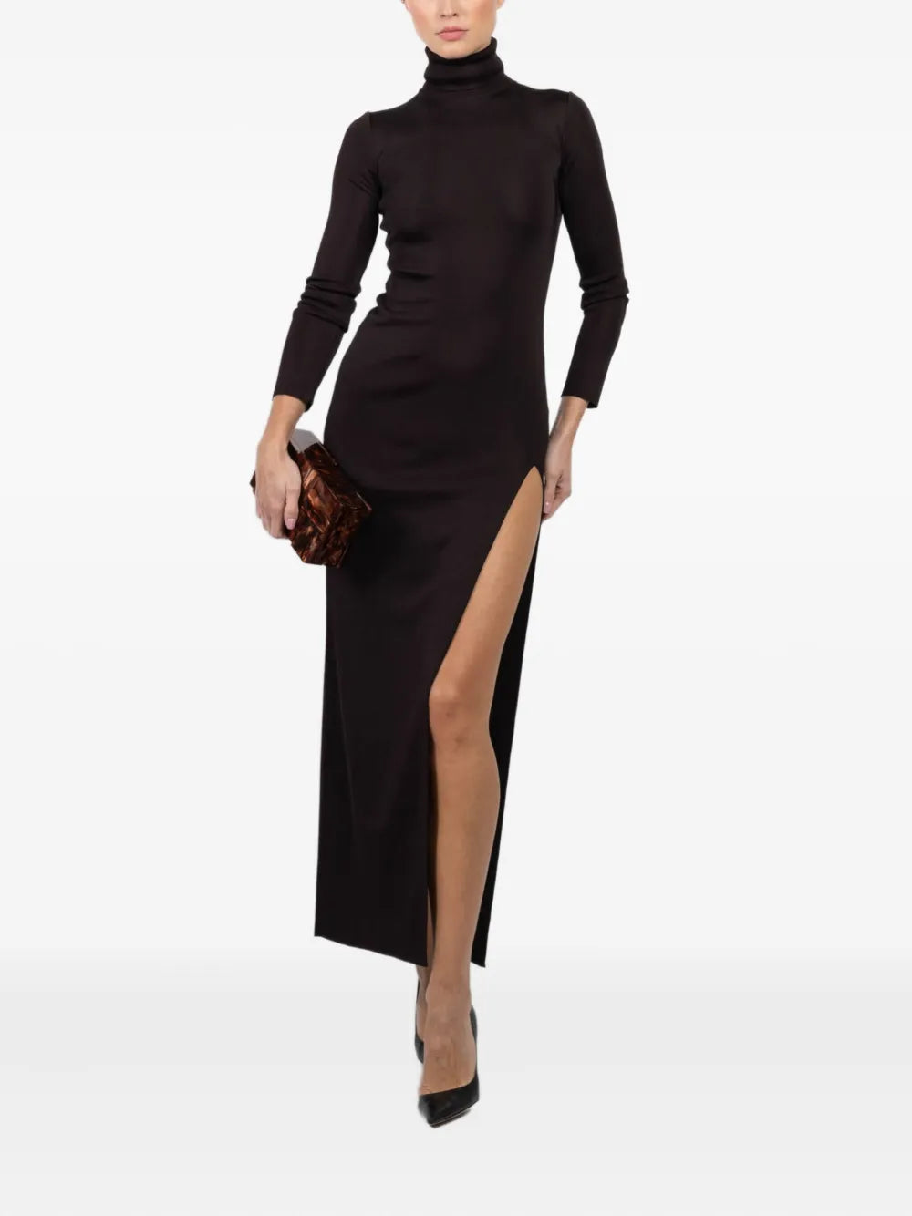 La Galpa Turtleneck Side Split Dress