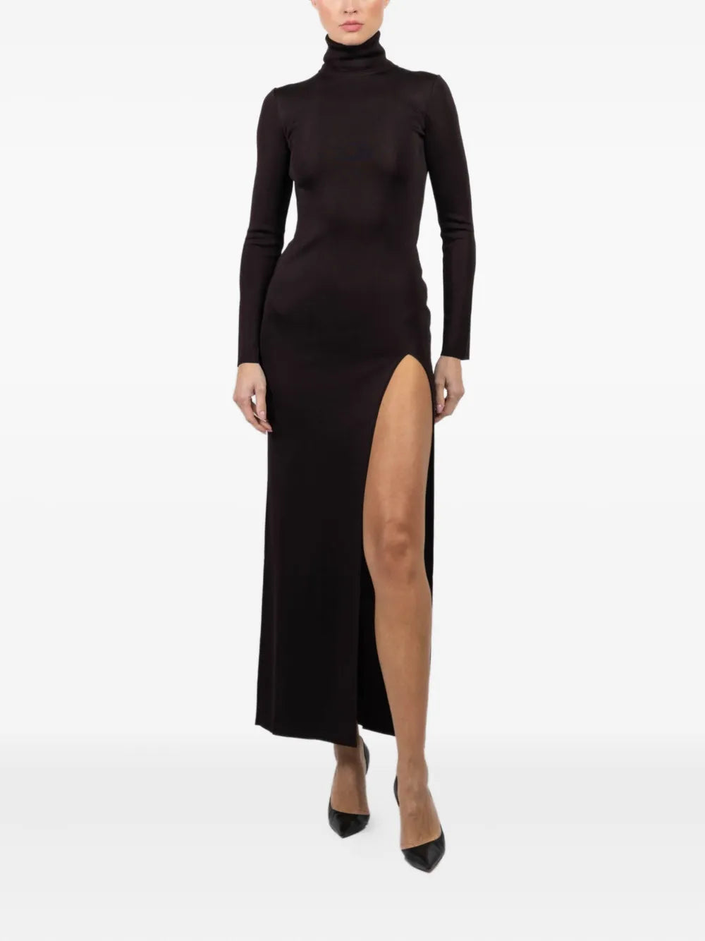 La Galpa Turtleneck Side Split Dress
