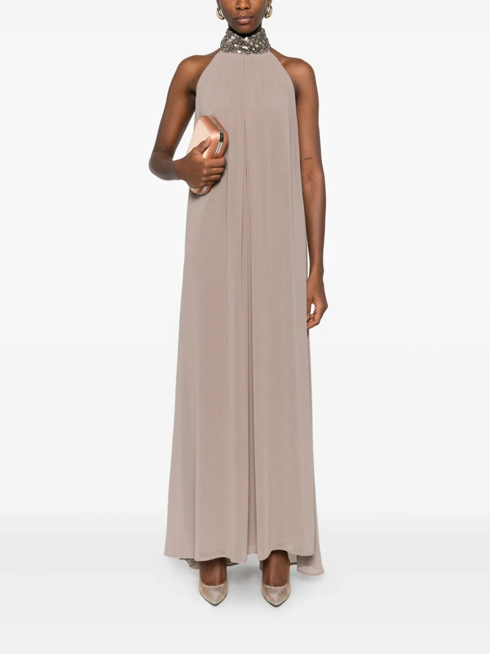 Parosh Embellished Halterneck Dress
