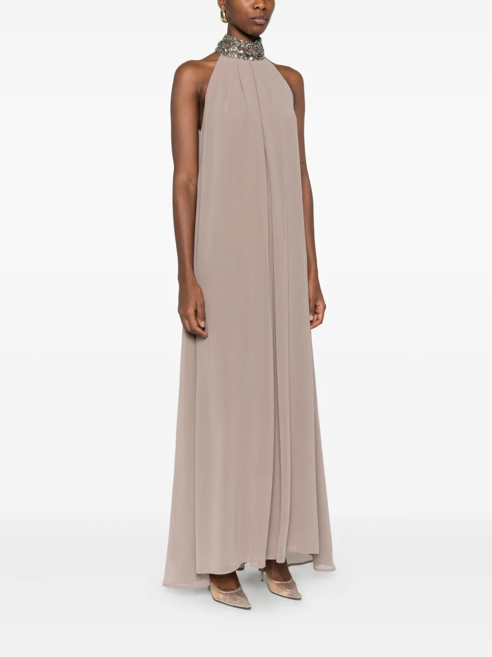 Parosh Embellished Halterneck Dress
