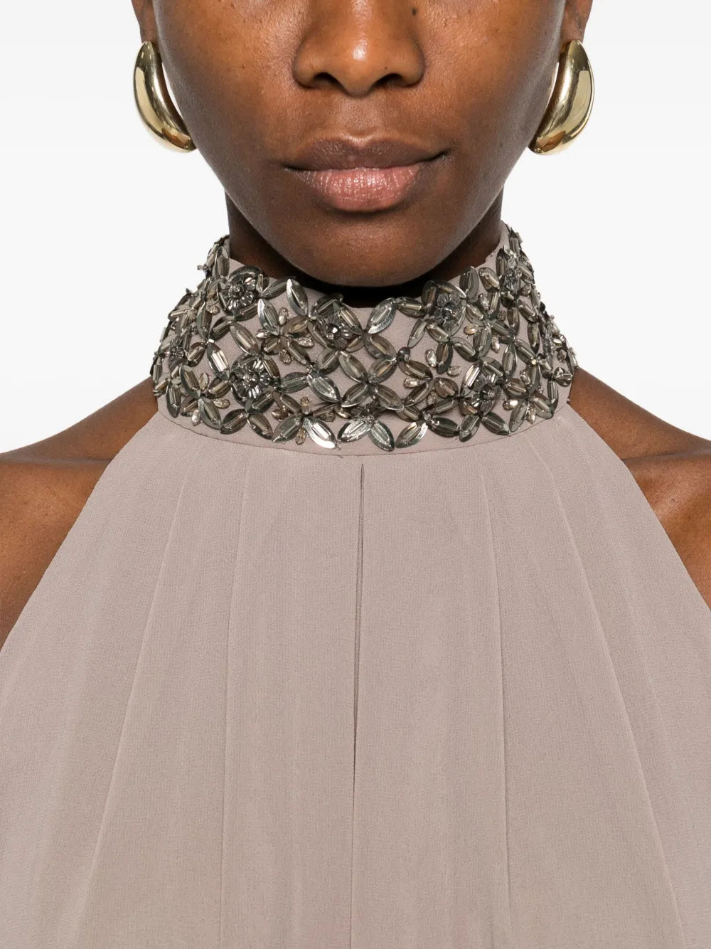 Parosh Embellished Halterneck Dress