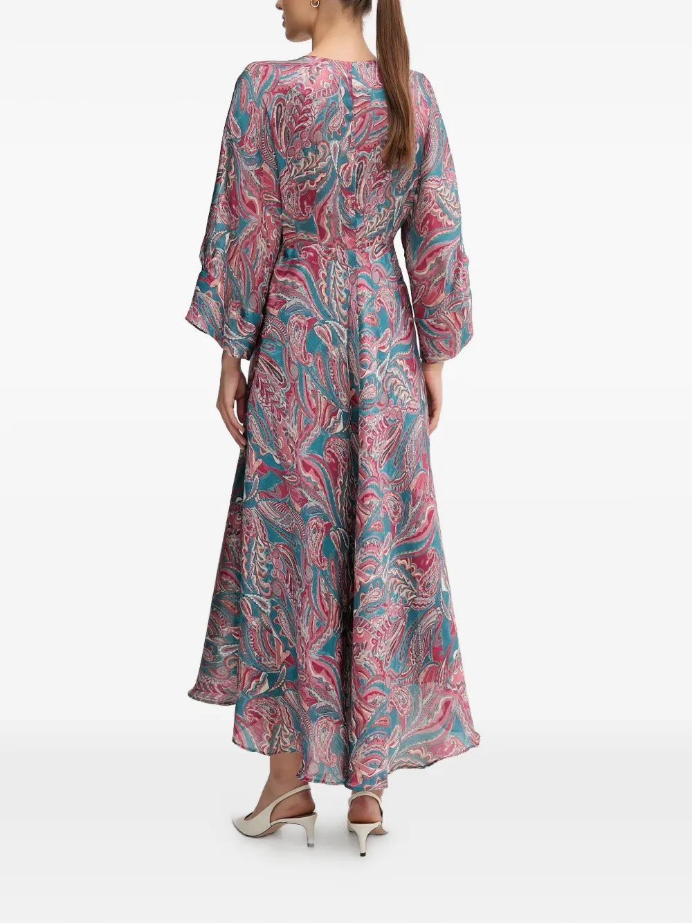 Hoss Intropia Luisa Flared Paisley Print Midi Dress