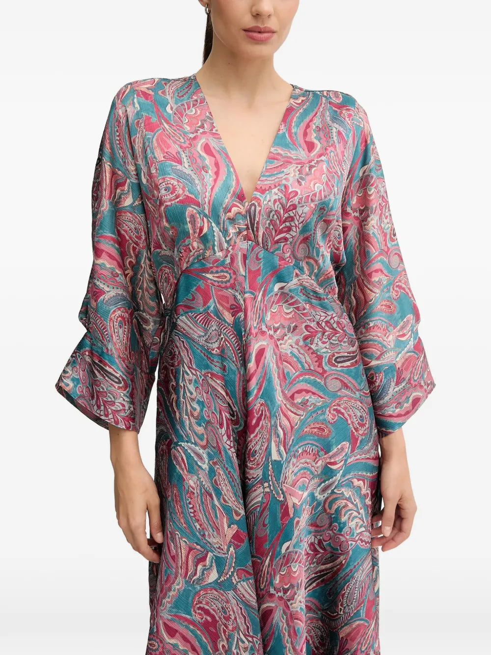 Hoss Intropia Luisa Flared Paisley Print Midi Dress