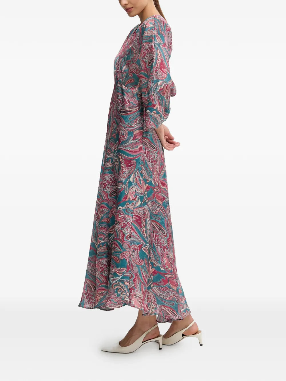 Hoss Intropia Luisa Flared Paisley Print Midi Dress