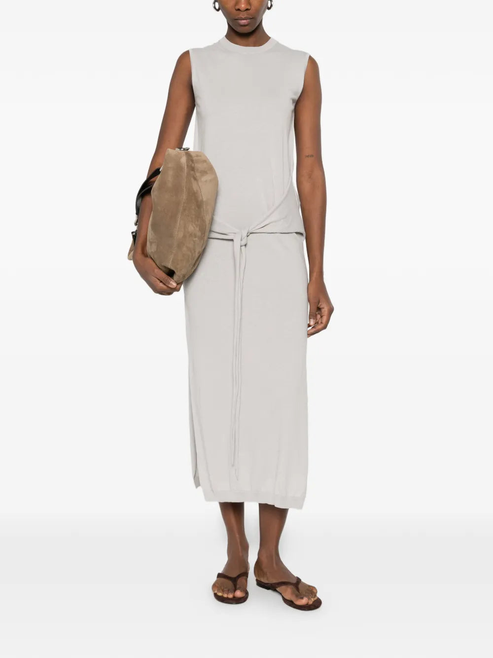 Lemaire Sleeveless Knotted Midi Dress