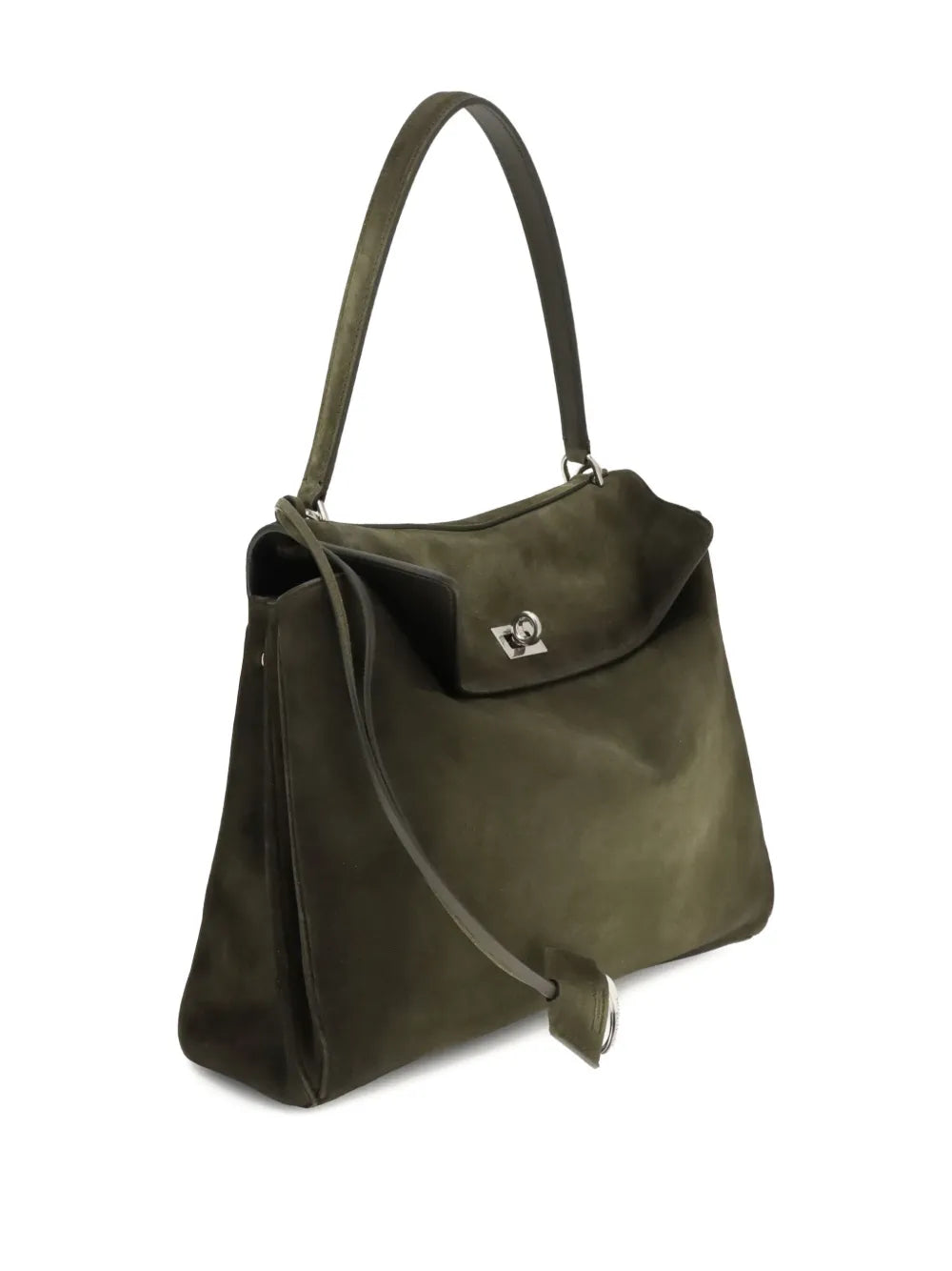 Balenciaga Medium Rodeo Top Handle Suede Shoulder Bag