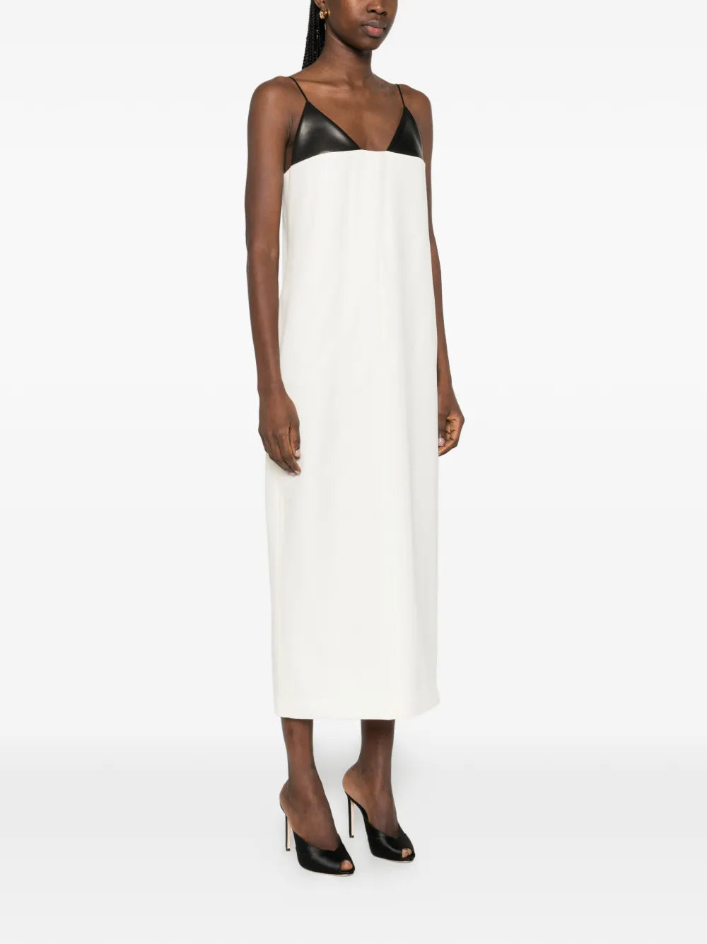 Brandon Maxwell Contrasting Panel Midi Dress
