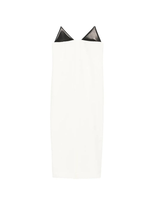 Brandon Maxwell Contrasting Panel Midi Dress