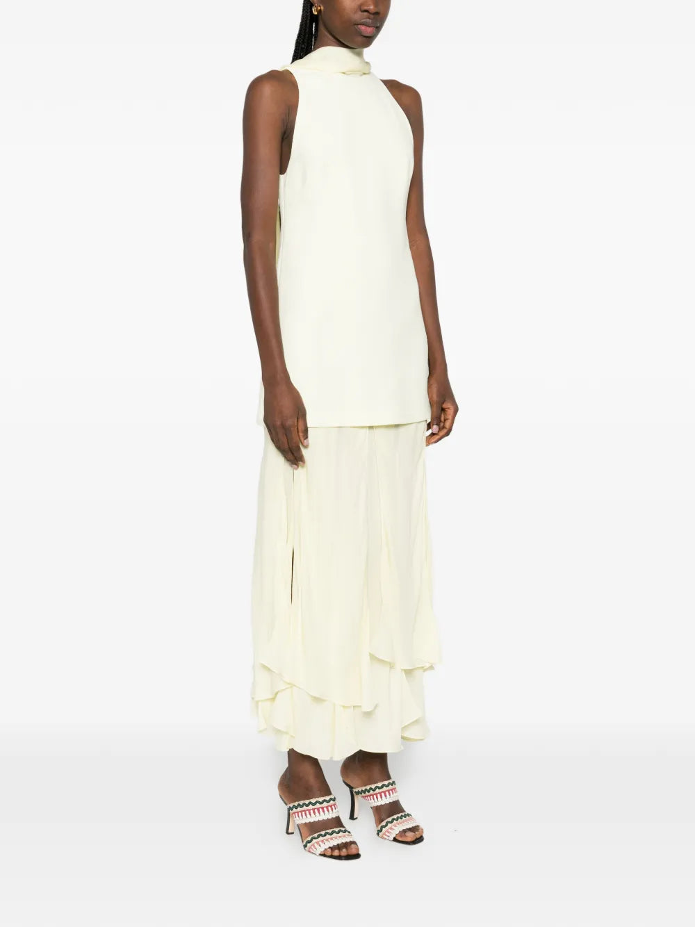 Brandon Maxwell Sleeveless Midi Dress