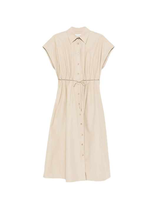 Brandon Maxwell Blake Eyelet Waist Shirt Dress