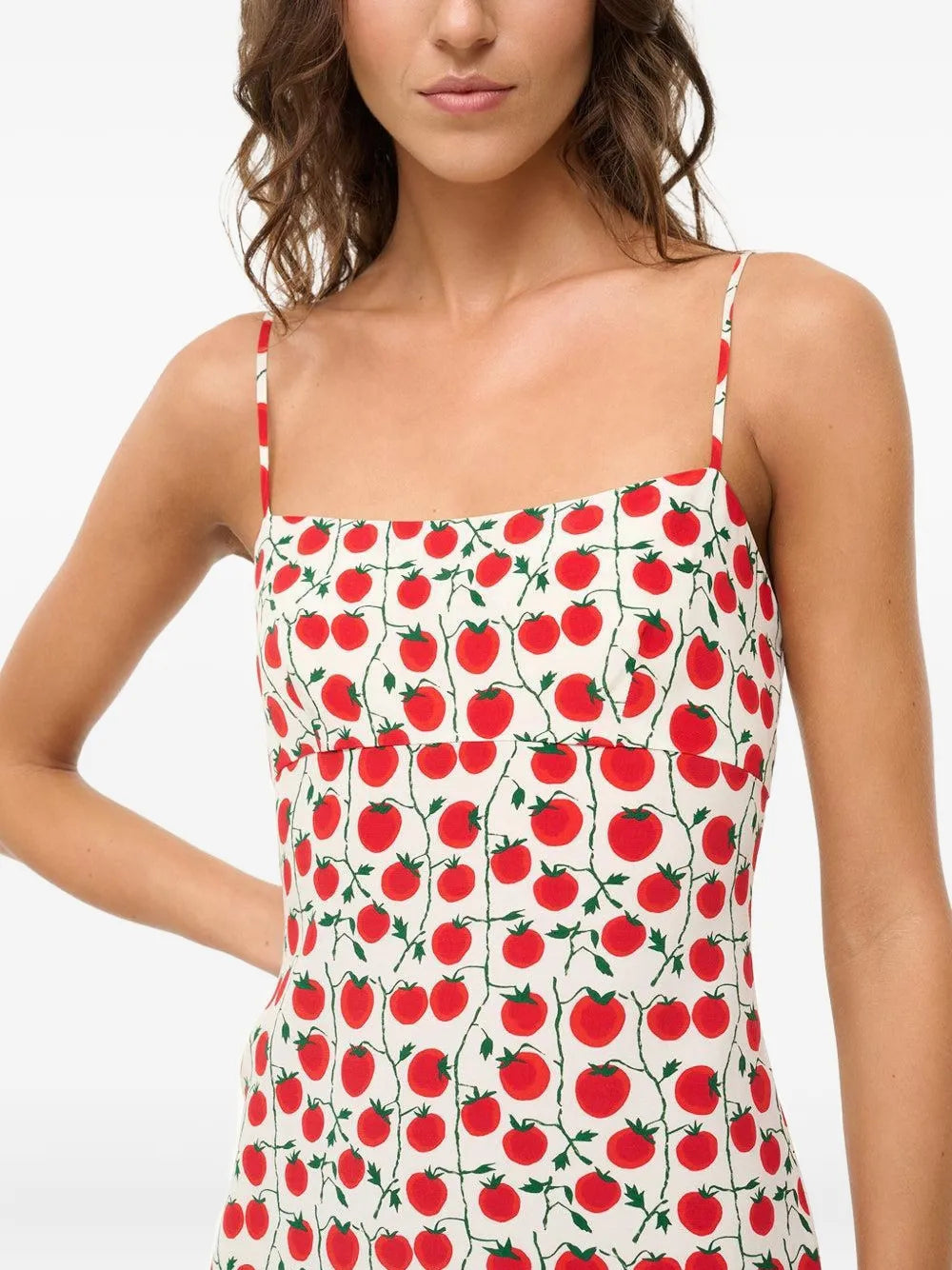 Staud Remington Tomato Print Slip Dress