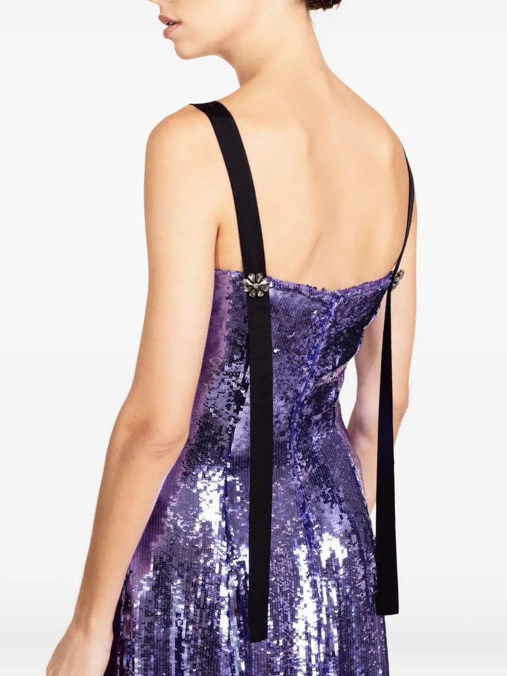 Adam Lippes Giovanna Sequin Embellished Midi Dress