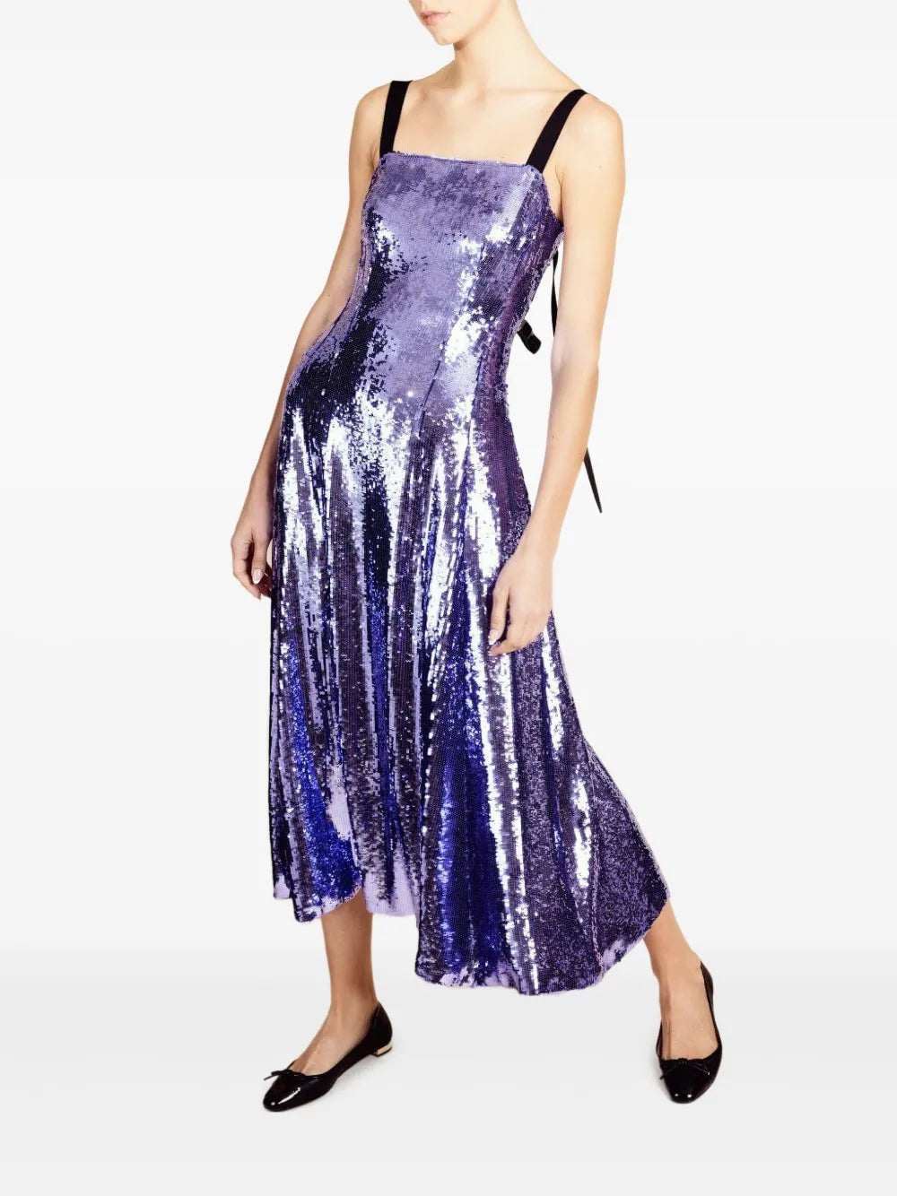 Adam Lippes Giovanna Sequin Embellished Midi Dress