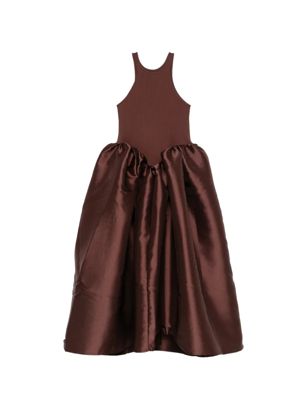Marquesalmeida Satin Skirt Midi Dress
