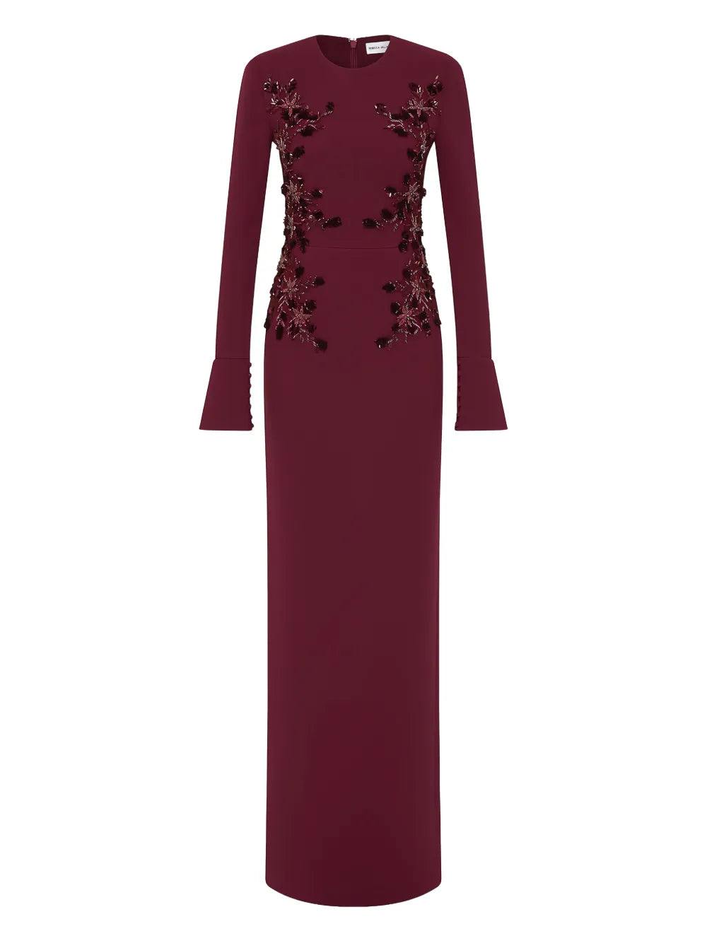 Rebecca Vallance Lulee Embellished Long Sleeve Maxi Dress